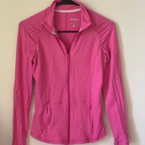 Lilly Pulitzer Zip Up Pink Sweatshirt